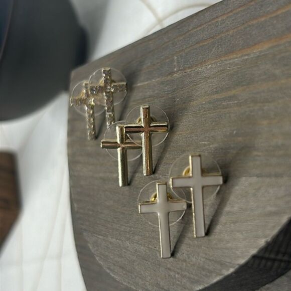 Trio of Cross Earring - Picture 1 of 5